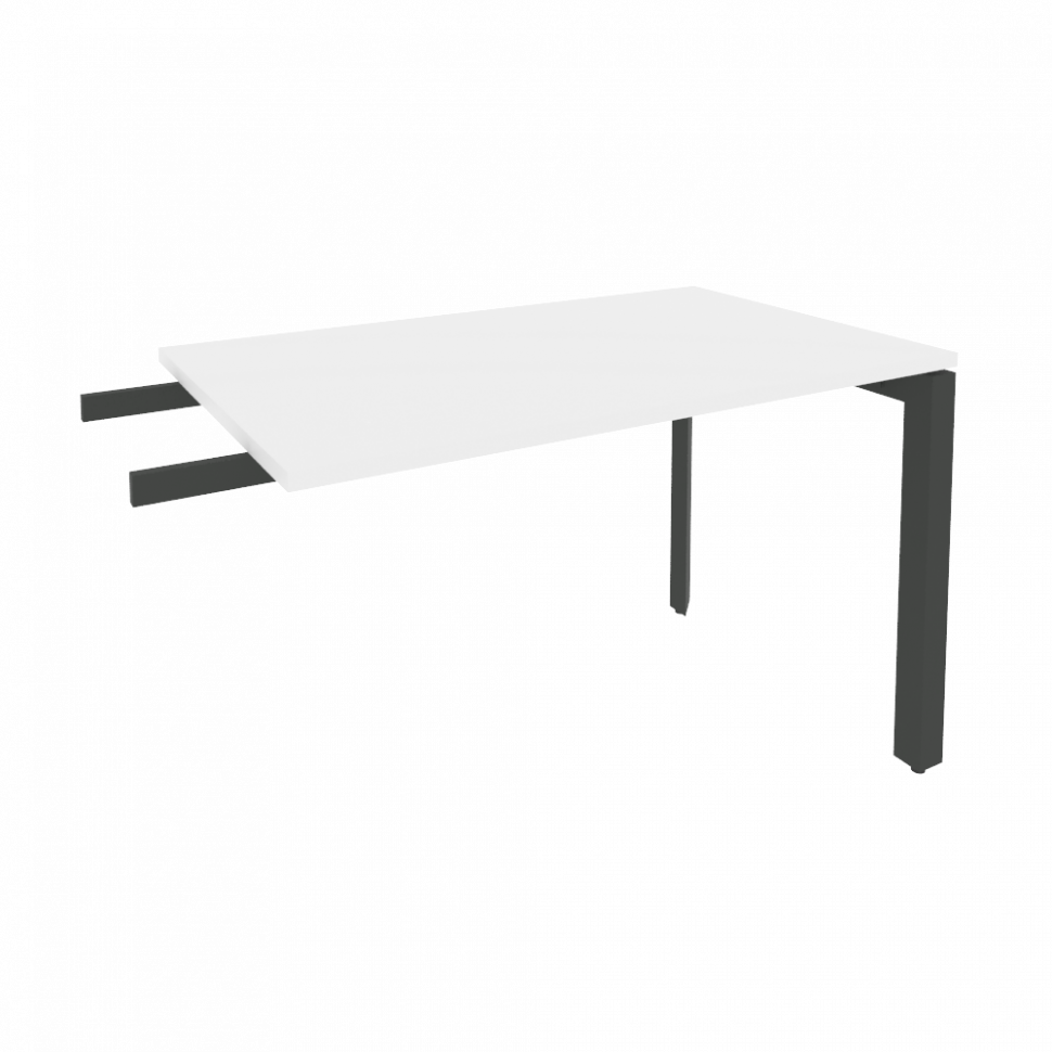 Onix Брифинг-приставка на П-образном м/к O.MP-BR-11 Белый Бриллиант/Металл Антрацит 1180*720*750