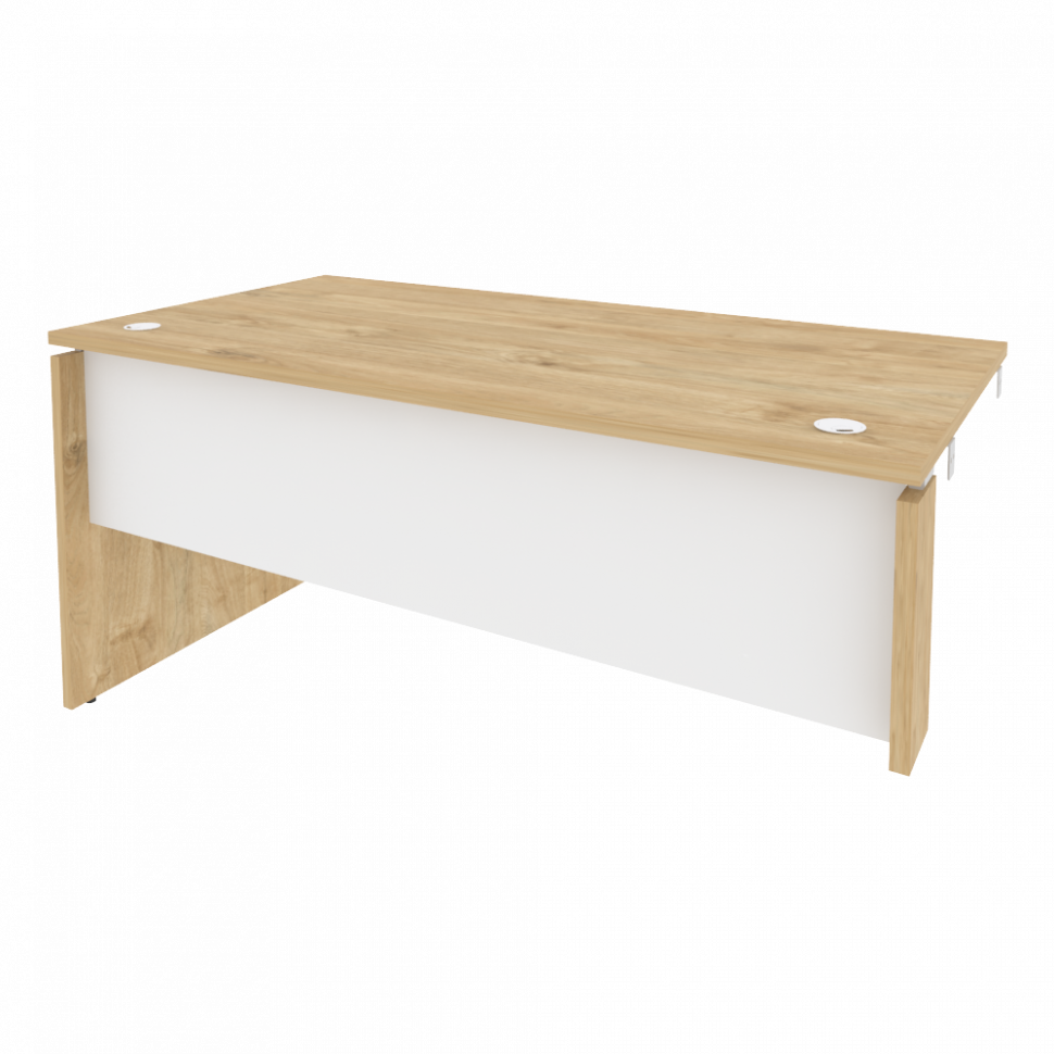 Onix Стол-приставка левый к опорным элементам O.SPR-4.8 (L) Тиквуд Светлый/Белый Бриллиант 1580*800*