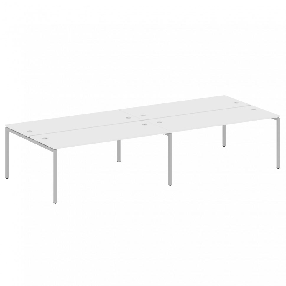 Metal System Quattro Рабочая станция на 4 места на П-образном м/к 40БП.СМ-4.5 Белый/Металл Серый 360 Metal System Quattro Рабочая станция на 4 места на П-образном м/к 40БП.СМ-4.5 Белый/Металл Серый 360