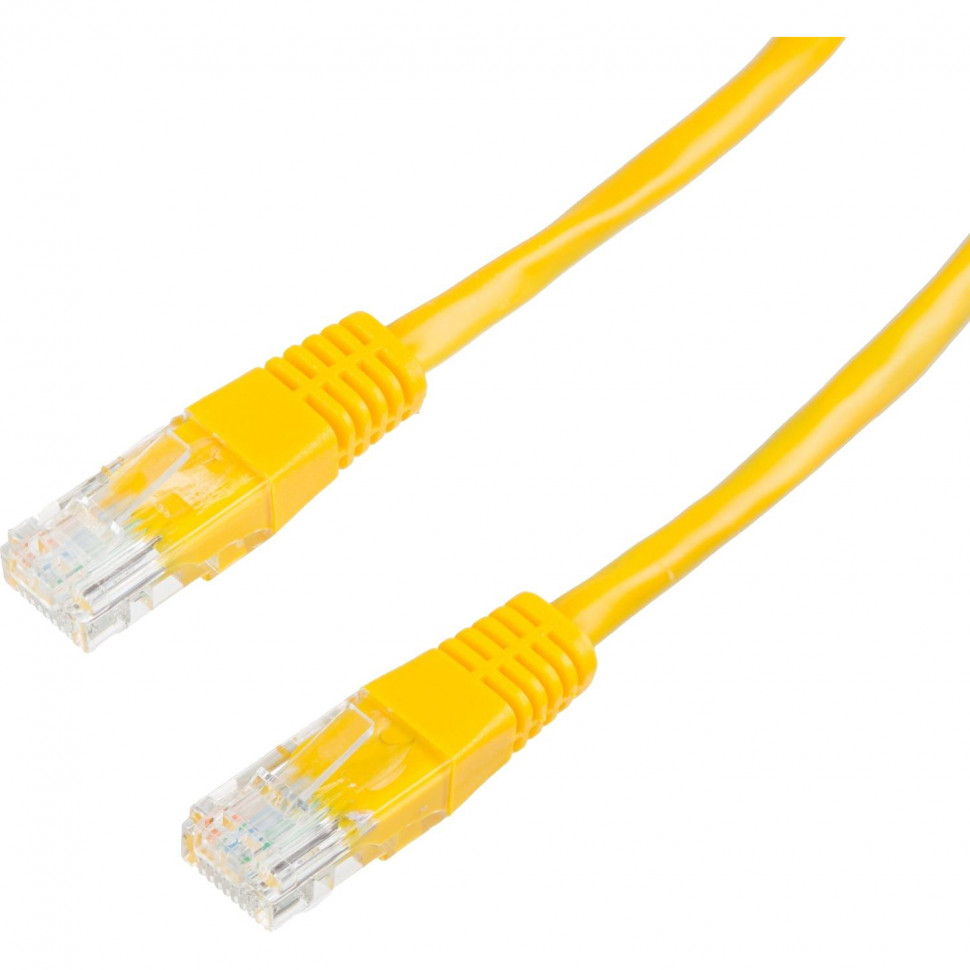 Патч-корд BigTech OPCC022 UTP CCA кат.5e/3м/литой/многожильный (желтый) Патч-корд BigTech OPCC022 UTP CCA кат.5e/3м/литой/многожильный (желтый)