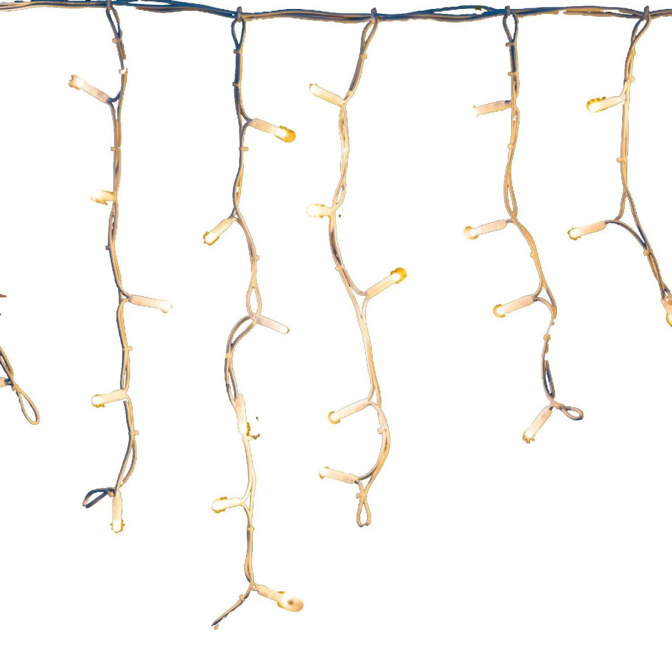 Гирлянда светодиодная Айсикл5х0,7м,Flash,IP67,152LED теп бел 255-386