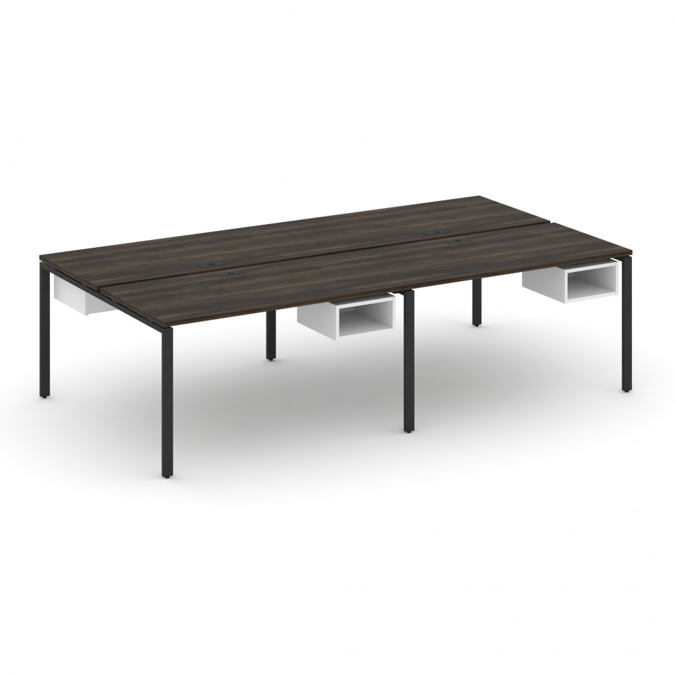 Concept Рабочая станция двухсторонняя с подвесными тумбами на 4 места CN.DRS-123 Дуб Мали/Белый Брил