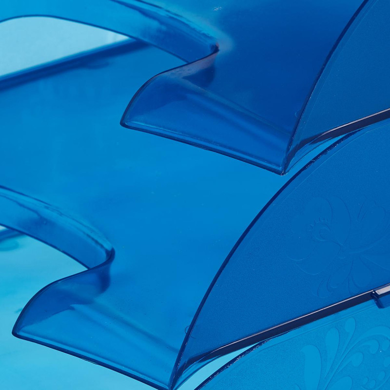 Лоток горизонтальный Комус Русская серия, синий прозрач