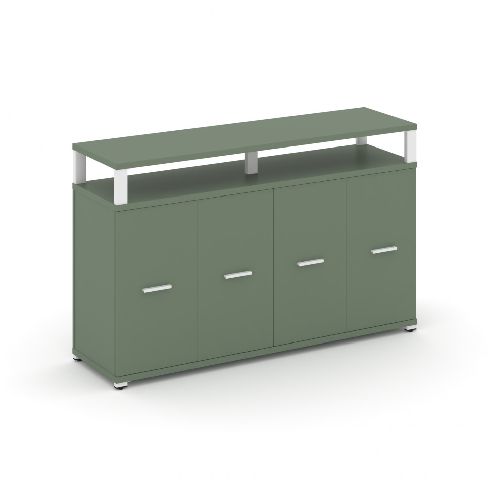 Concept Распаш. шкаф опорный/приставной с верх. горизонтом  CN.SOPR-006 W Кобо/Металл Белый 1480*420