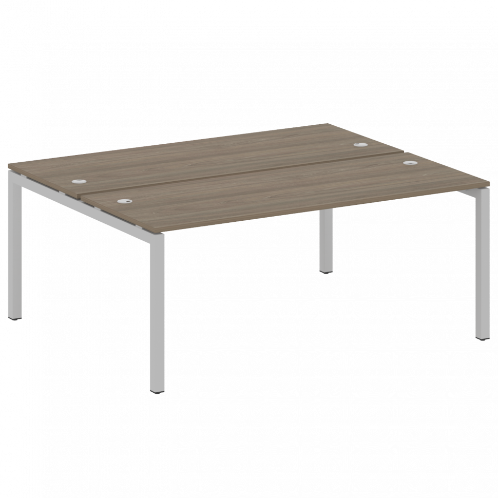 Metal System Quattro Рабочая станция на П-образном м/к 50БП.РАС-СП-2.5 Вяз Благородный/Металл Серый