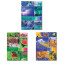 Тетрадь А4, 96 л., HATBER, скоба, клетка, обложка картон, "Разноцветный мир" (3 вида), 96Т4В3