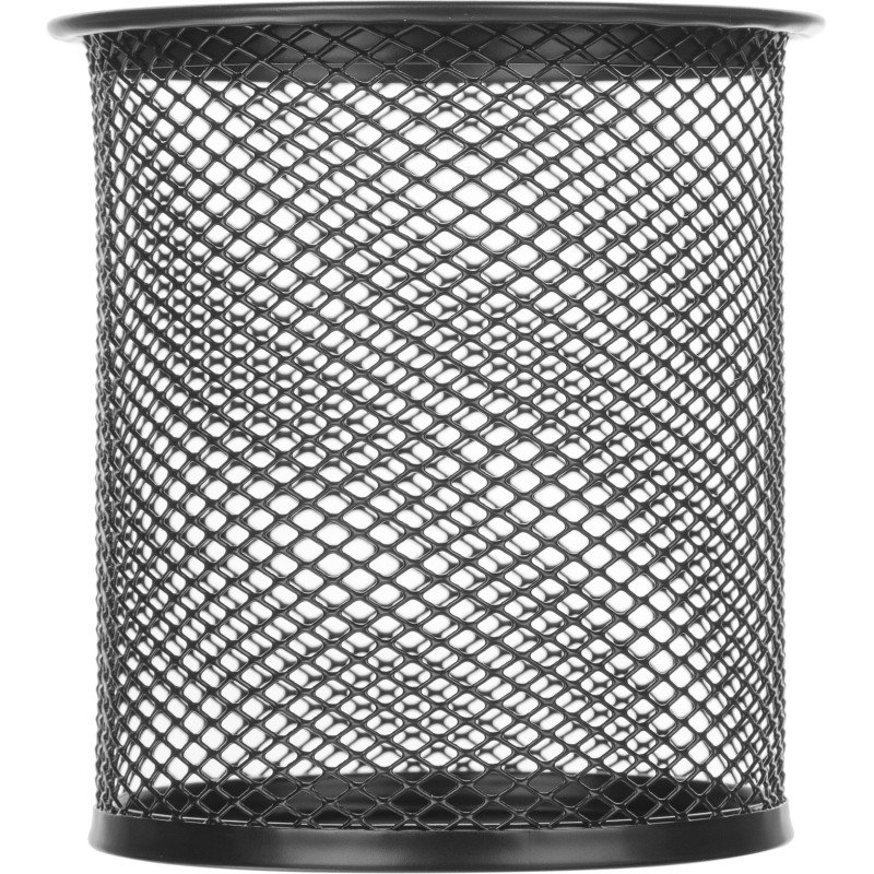 Подставка-стакан Attache d82х98мм круглая металл сетка черная