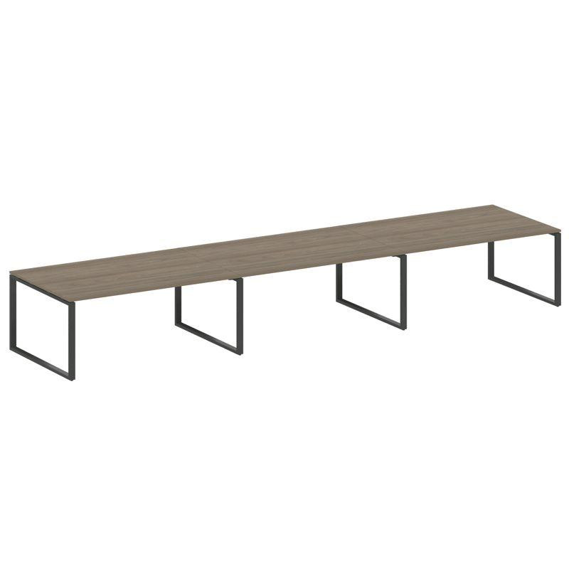 Metal System Переговорный стол (3 столешницы) на О-оразном м/к БО.ПРГ-3.5 Вяз Благородный/Металл Ант