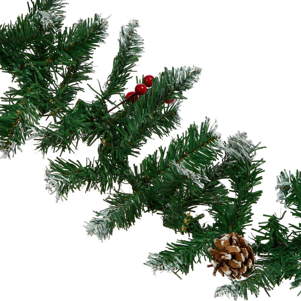 Гирлянда ПВХ с электрогирл на 20LEDламп,270см,тепл бел,1реж,25x25x270,92794