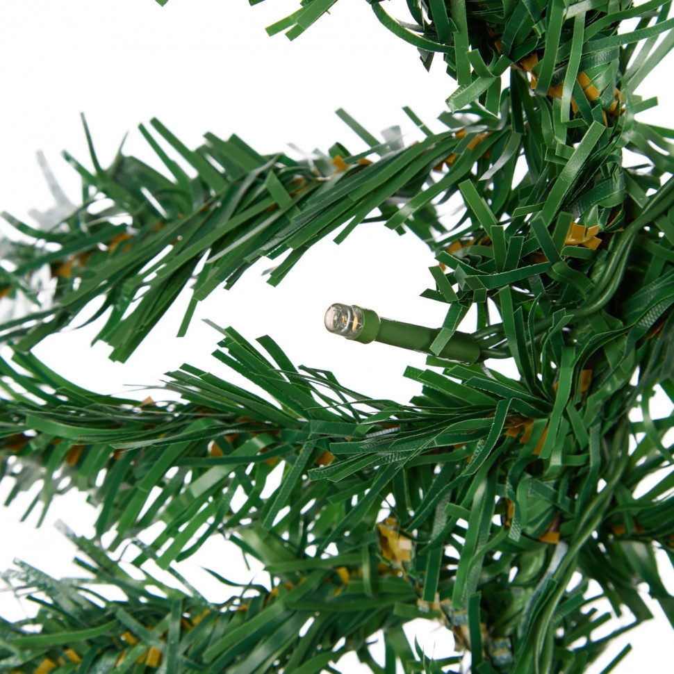 Гирлянда ПВХ с электрогирл на 20LEDламп,270см,тепл бел,1реж,25x25x270,92794