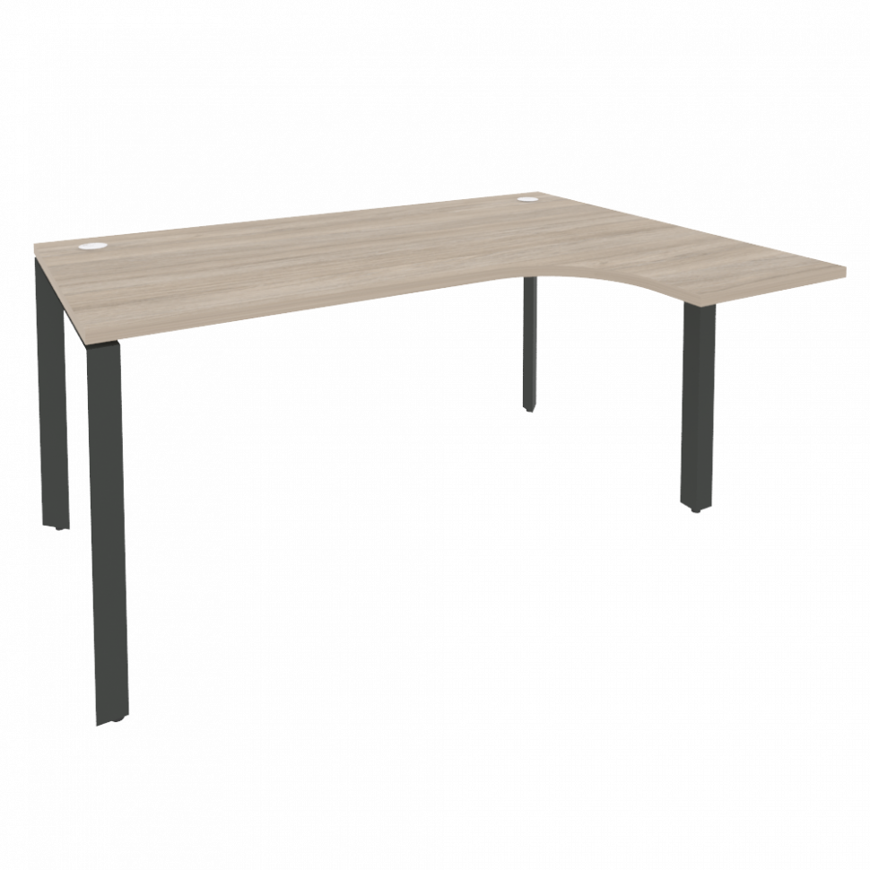 Onix Стол эргономичный правый на П-образном м/к O.MP-SA-4 (R) Дуб Аттик/Металл Антрацит 1580*1180*75 Onix Стол эргономичный правый на П-образном м/к O.MP-SA-4 (R) Дуб Аттик/Металл Антрацит 1580*1180*75