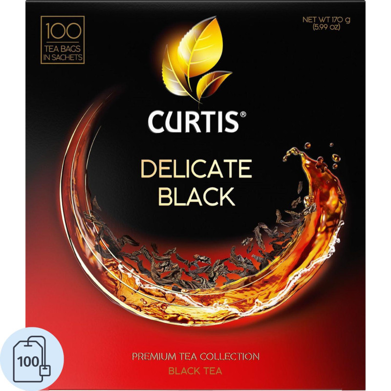 Чай Curtis черный Delicate Black,мелкий лист, 100шт/уп