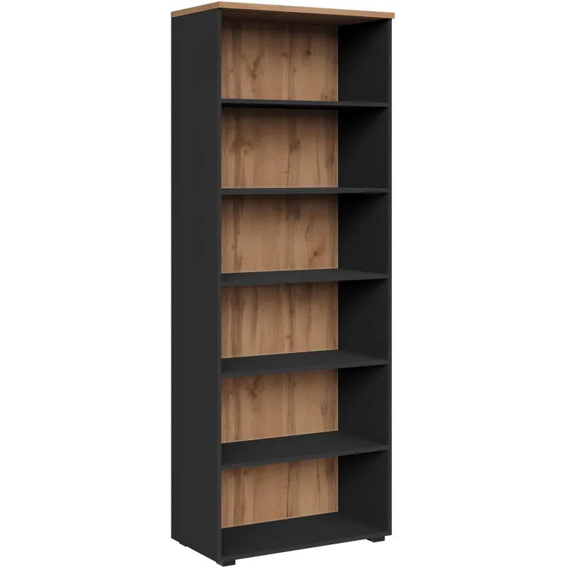 Стеллаж для документов высокий К-Loft 241H003 выс.2106 дуб натур./графит