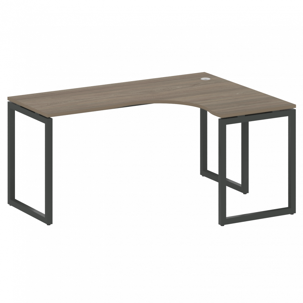 Metal System Quattro Стол криволинейный правый на О-образном м/к 40БО.СА-4 (R) Вяз Благородный/Метал