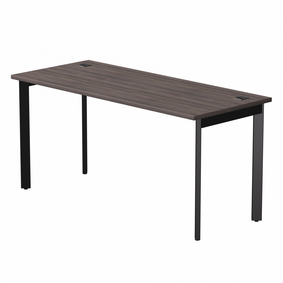 Стол прямой Everprof EVO (ЭВО) на металлокаркасе 1580х670х755 мм опоры 45гр Дуб Пасадена/Черный