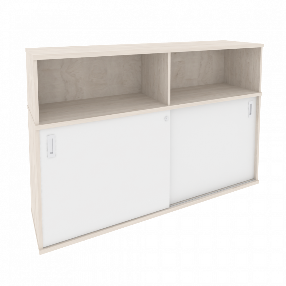 Onix Шкаф-купе приставной/опорный O.SHKO-2.8 T Денвер Светлый/Белый Бриллиант 1635*432*1120