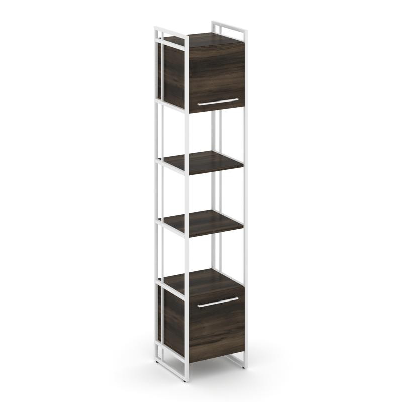 Rift Шкаф 5 ниш узкий RF.SU-54 (U) Дуб Мали/Металл Белый/Белый Ручки 420*396*2010