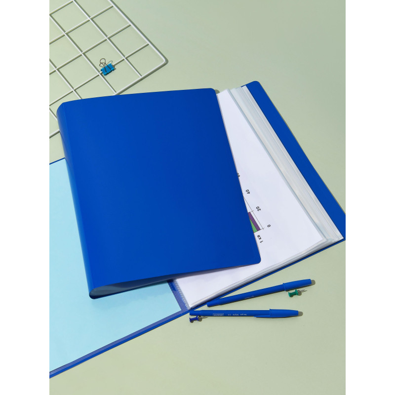 Папка файловая на100 файлов Attache Economy Элементари А4 800мкм син