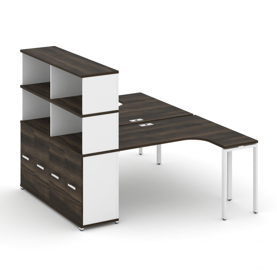 Concept Рабочая станция с опорным распаш. шкафом с надставкой выс. CN.DSA-215 W Дуб Мали/Белый Брилл Concept Рабочая станция с опорным распаш. шкафом с надставкой выс. CN.DSA-215 W Дуб Мали/Белый Брилл