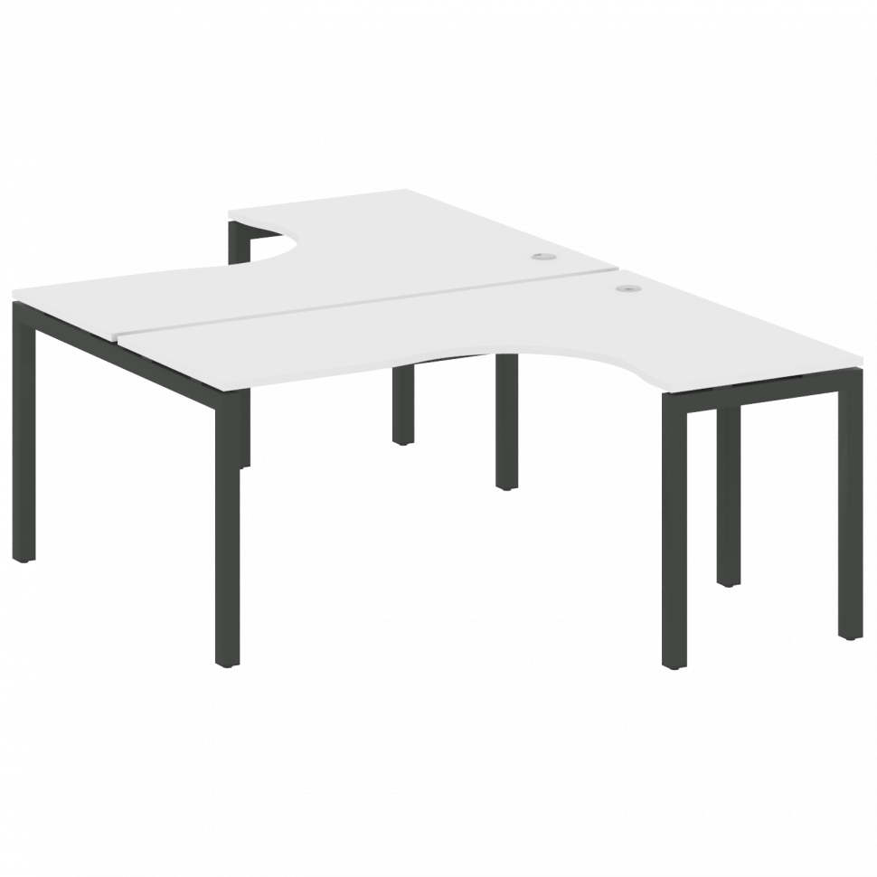 Metal System Quattro Рабочая станция криволинейная на П-образном м/к 50БП.РАС-СА-2.4 Белый/Металл Ан Metal System Quattro Рабочая станция криволинейная на П-образном м/к 50БП.РАС-СА-2.4 Белый/Металл Ан