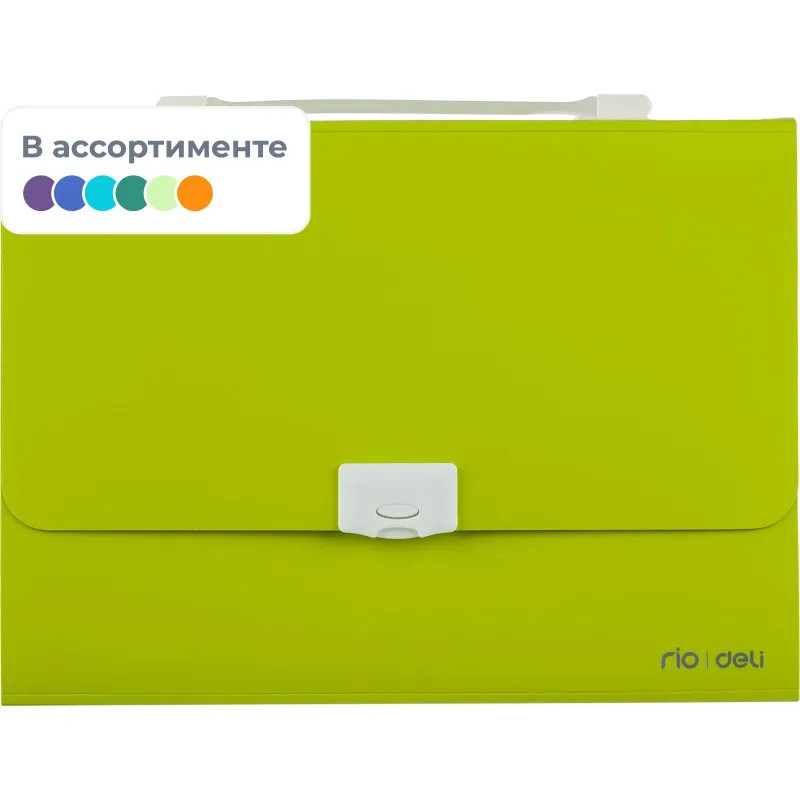 Папка органайзер Deli Rio, А4, 7 отдел., цвет в асс, E38125