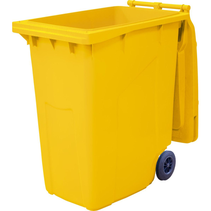 Контейнер-бак мусорный 360л на 2-х колесах с крышкой, желтый_ СПБ