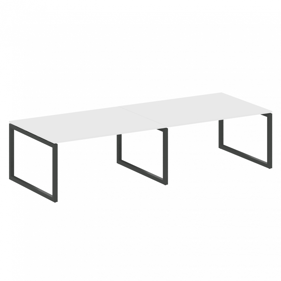 Metal System Quattro Переговорный стол (2 столешницы) на О-образном м/к 50БО.ПРГ-2.4 Белый/Металл Ан Metal System Quattro Переговорный стол (2 столешницы) на О-образном м/к 50БО.ПРГ-2.4 Белый/Металл Ан