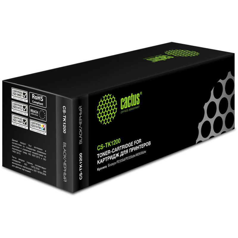 Картридж лазерный Cactus CS-TK1200 TK-1200 чер. для Kyocera M2235dn/P2335dn