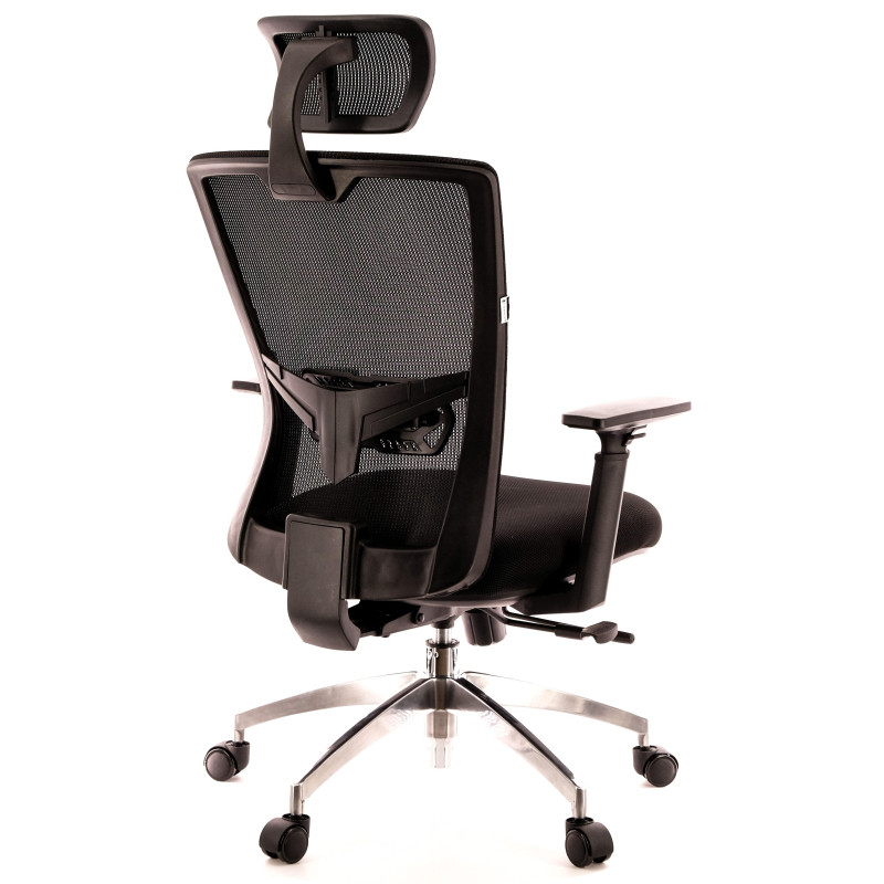 Кресло 0MX_EV_Everprof Polo S сетка/ткань черный,алюминий