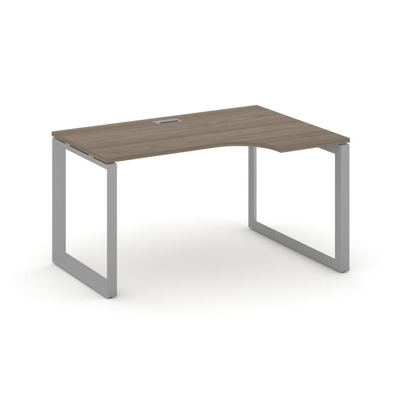 Style Project Стол рабочий эргономичный SN-59O.SPA-001(R) Вяз Благородный/Металл Серый/Серебро Заглу