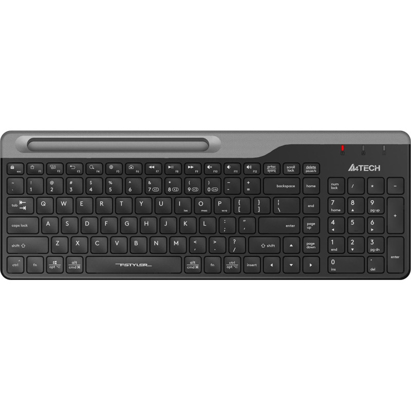 Клавиатура A4Tech Fstyler (FBK25 BLACK) черн/сер/USB/беспроводн/BT/Radio