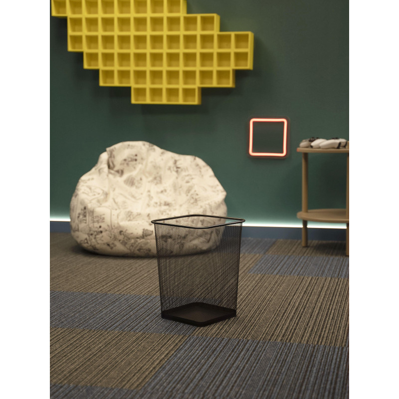 Корзина для мусора Luscan 17 л металл черная