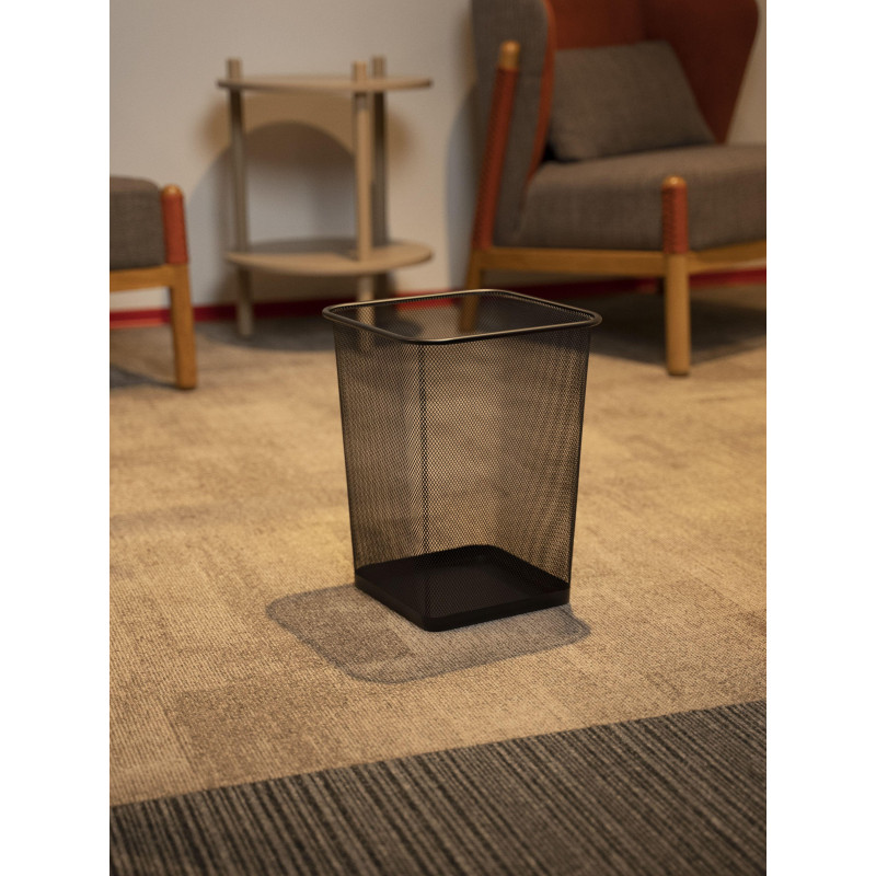 Корзина для мусора Luscan 17 л металл черная