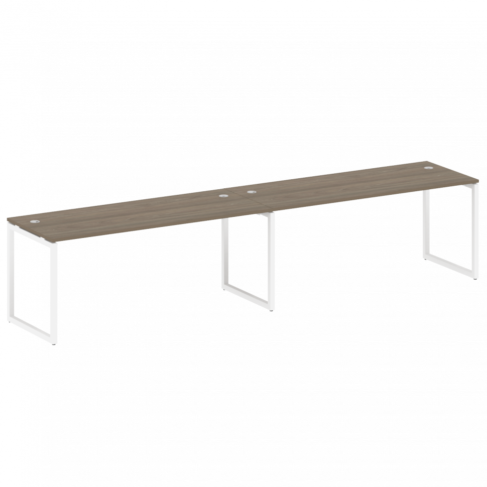 Metal System Quattro Рабочая станция на 2 места на О-образном м/к 40БО.СМ-2.5 Вяз Благородный/Металл