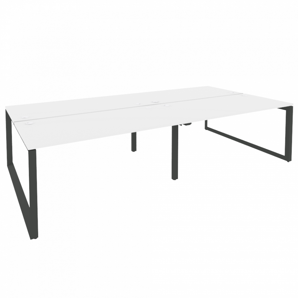Onix Рабочая станция на О-образном м/к O.MO-D.RS-4.4.8 Белый Бриллиант/Металл Антрацит 3160*1635*750 Onix Рабочая станция на О-образном м/к O.MO-D.RS-4.4.8 Белый Бриллиант/Металл Антрацит 3160*1635*750