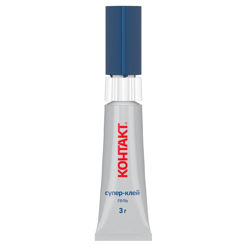 Клей универсальный Супер-клей КОНТАКТ гель, 3 г, арт. КМ 288 - 312 ГЛ