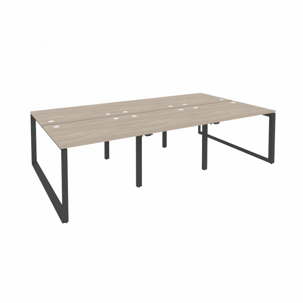 Onix Рабочая станция на О-образном м/к O.MO-D.RS-6.1.8 Дуб Аттик/Металл Антрацит 2940*1635*750