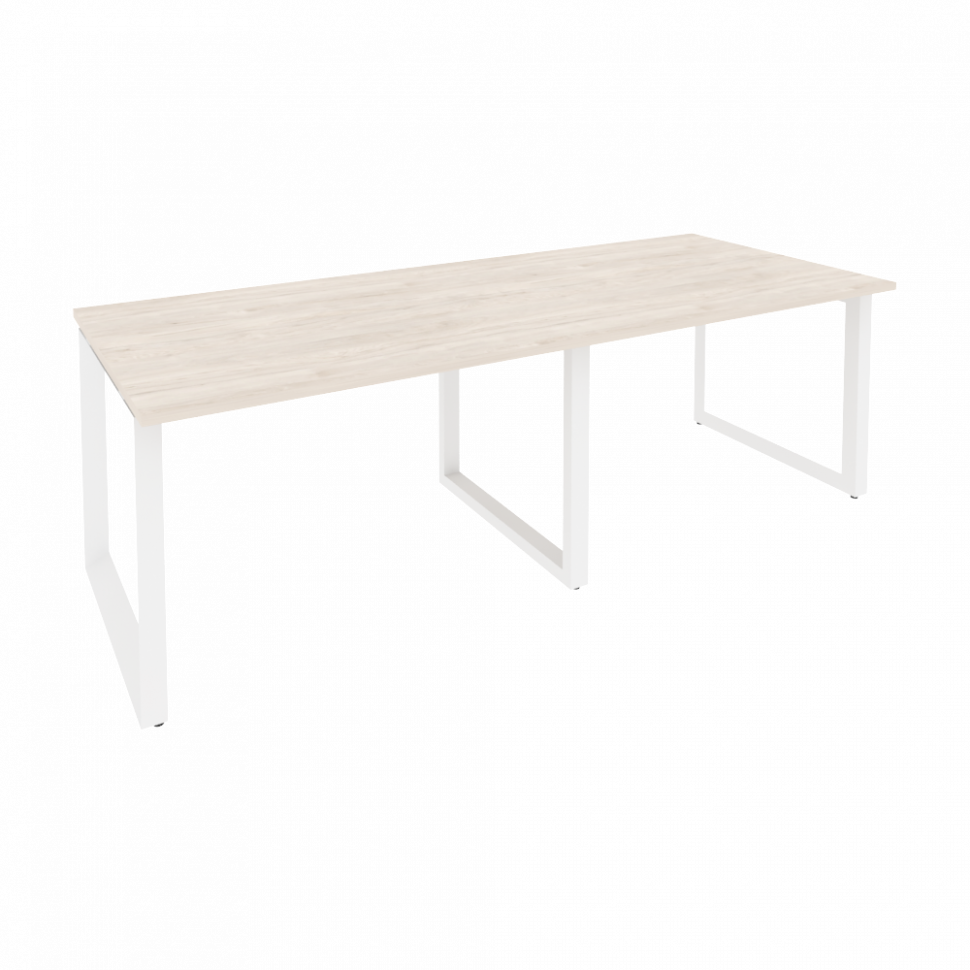 Onix Стол переговорный O.MO-PRG-2.2 Денвер Светлый/Металл Белый 2360*980*750