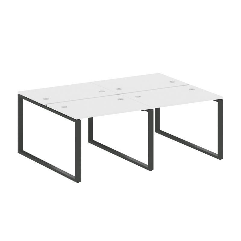 Metal System Рабочая станция на 4 места на О-образном м/к БО.СМ-4.1 Белый/Металл Антрацит 2000*1475* Metal System Рабочая станция на 4 места на О-образном м/к БО.СМ-4.1 Белый/Металл Антрацит 2000*1475*