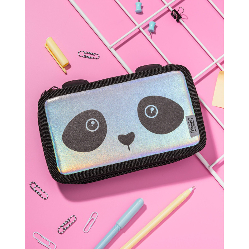 Пенал  Panda 2 отд., кож/зам голография, 190х110 мм, ПКЗ 11-111