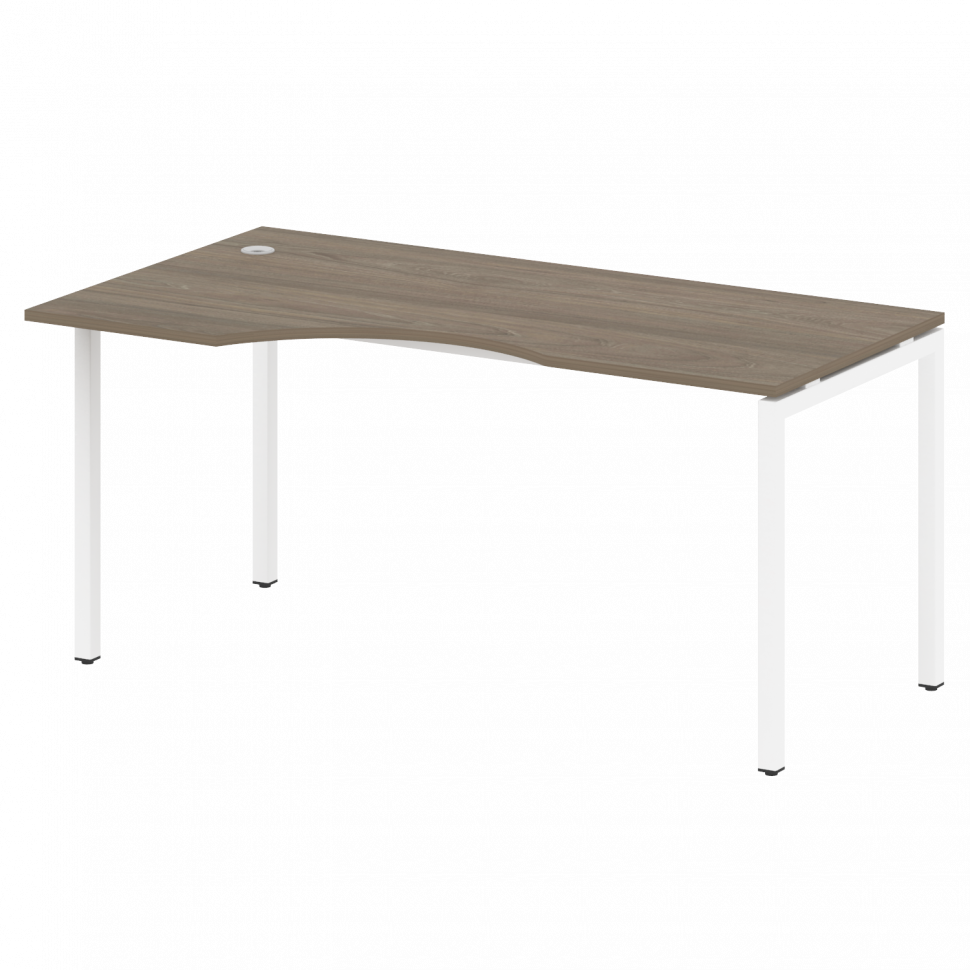 Metal System Quattro Стол криволинейный левый на П-образном м/к 40БП.СА-1 (L) Вяз Благородный/Металл Metal System Quattro Стол криволинейный левый на П-образном м/к 40БП.СА-1 (L) Вяз Благородный/Металл