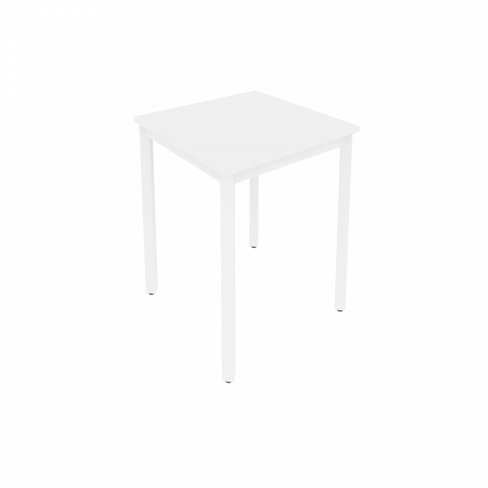 Slim Стол письменный на металлокаркасе С.СП-1.1 Белый/Металл Белый 600*600*750