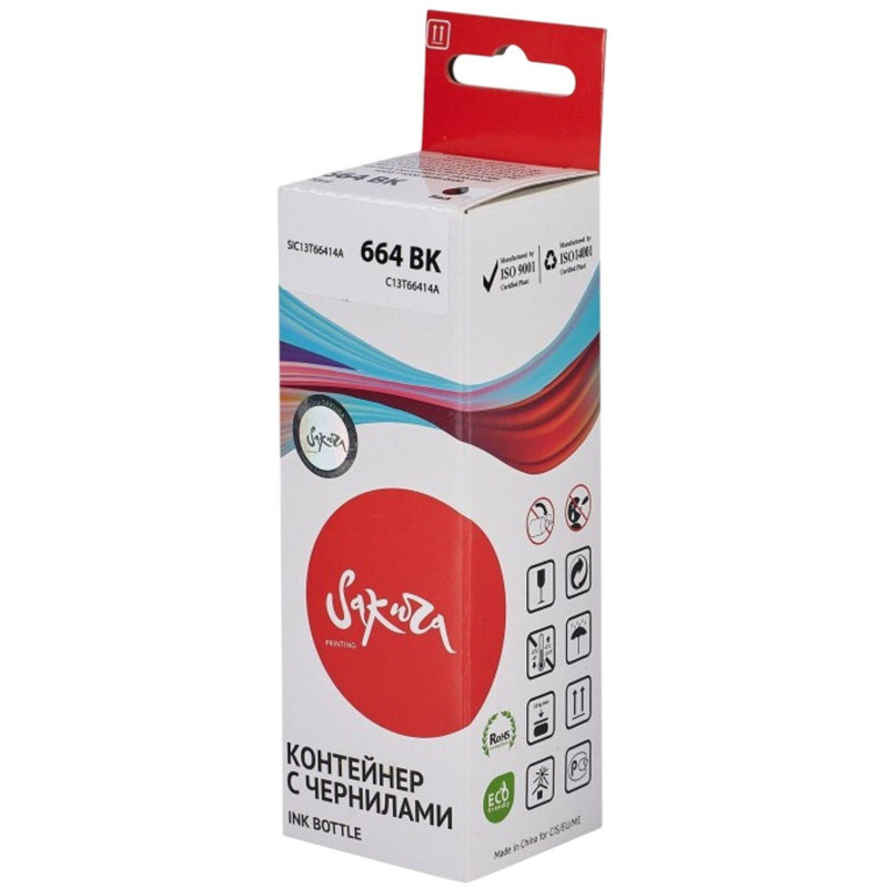 Чернила Sakura C13T66414A (664 BK) чер.для Epson L100/200/300 Чернила Sakura C13T66414A (664 BK) чер.для Epson L100/200/300