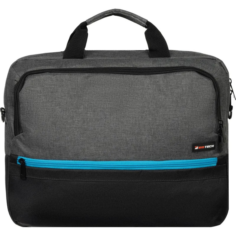 Сумка для ноутбука BigTech Special 15.6 LB-BT-02BKGR, черно-серый