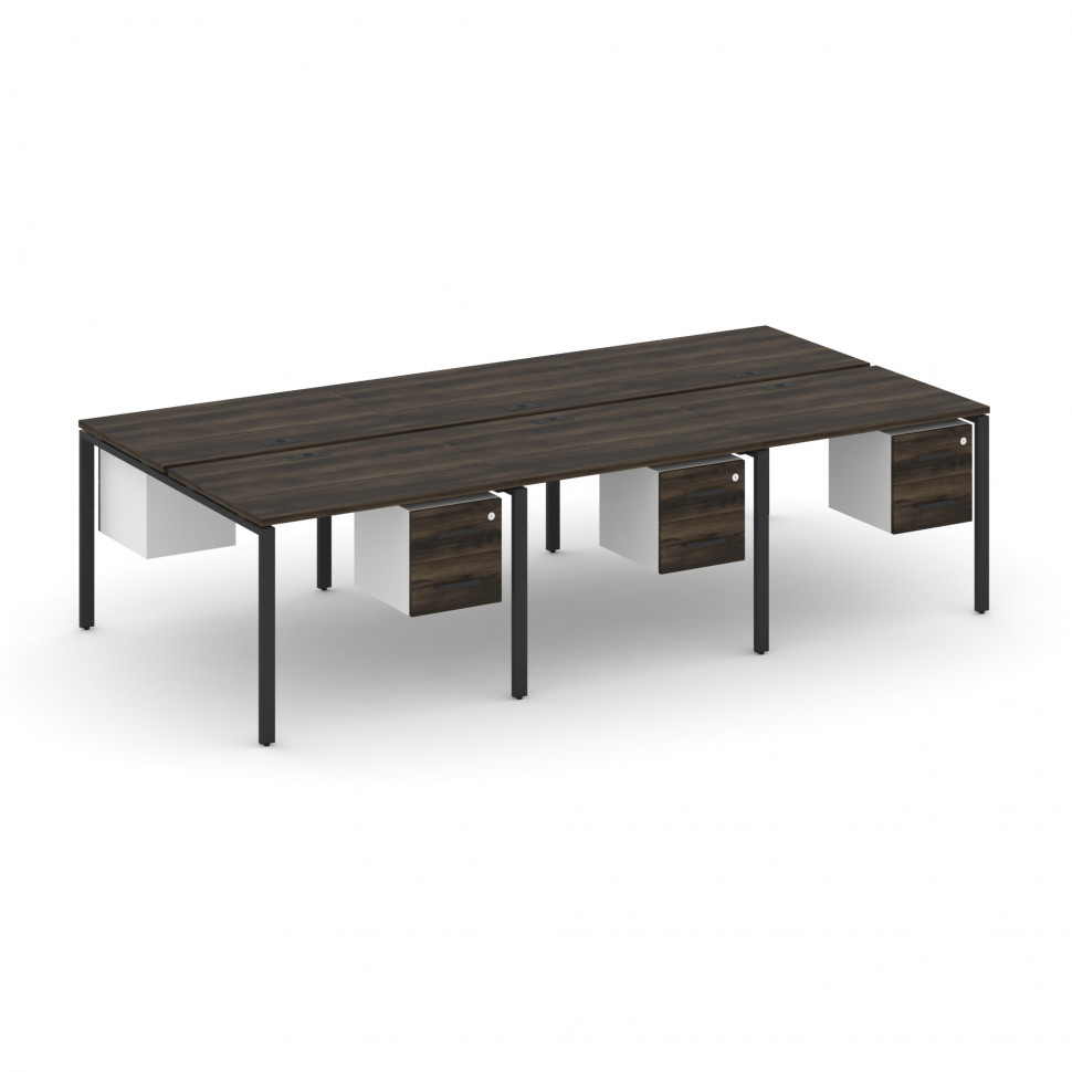 Concept Рабочая станция двухсторонняя с подвес. тумбами на 6 мест CN.DRS-153 B Дуб Мали/Белый Брилли Concept Рабочая станция двухсторонняя с подвес. тумбами на 6 мест CN.DRS-153 B Дуб Мали/Белый Брилли