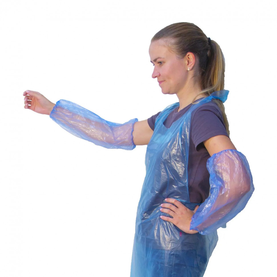 Нарукавник одноразовый п/э голубой 10 мкм,50 пар/уп,ПС (100 шт/уп) Нарукавник одноразовый п/э голубой 10 мкм,50 пар/уп,ПС (100 шт/уп)