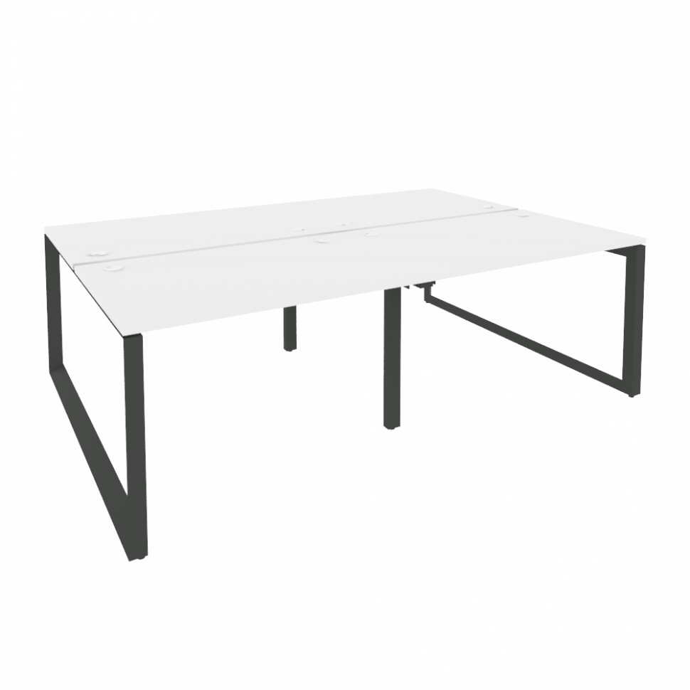 Onix Рабочая станция на О-образном м/к O.MO-D.RS-4.2.8 Белый Бриллиант/Металл Антрацит 2360*1635*750