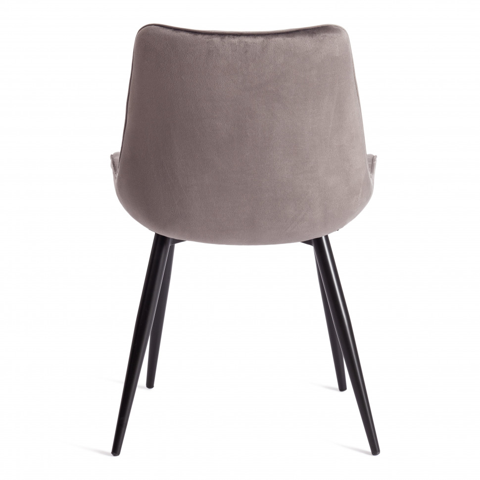 Стул ABRUZZO ( mod. 8060 ) металл/велюр, 54 х 62 х 83 см, светло-серый (HLR 24)/черный