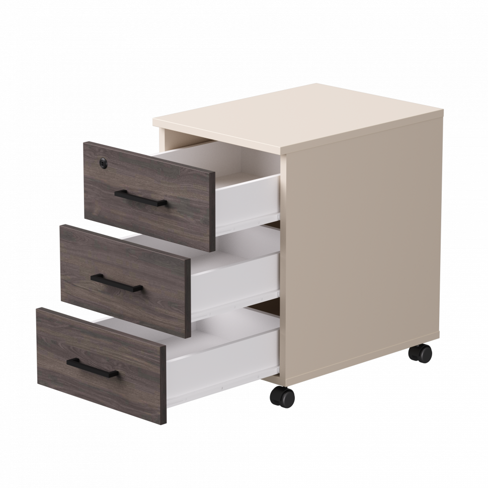Тумба мобильная Everprof EVO (ЭВО) 406х540х608 Кашемир/Кашемир/Дуб Пасадена