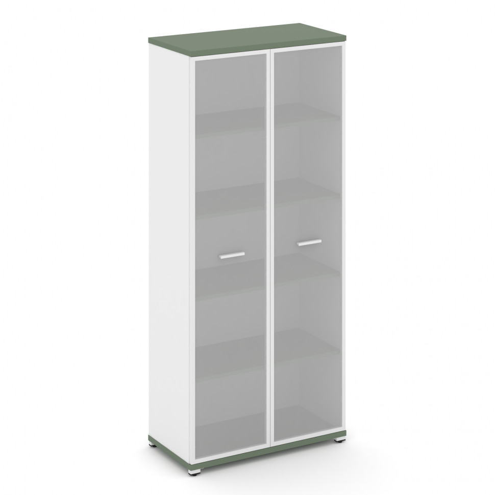 Concept Шкаф 1 широкая секция, 5 ниш CN.STS-518 RMW W Кобо/Белый Бриллиант/Металл Белый/Сатин 836*42